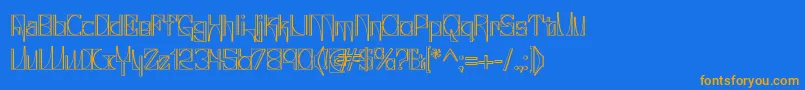 GlaukousIndustrious Font – Orange Fonts on Blue Background