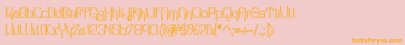 GlaukousIndustrious Font – Orange Fonts on Pink Background