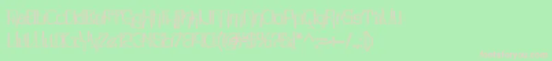 GlaukousIndustrious Font – Pink Fonts on Green Background