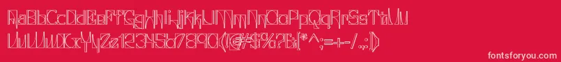 GlaukousIndustrious Font – Pink Fonts on Red Background