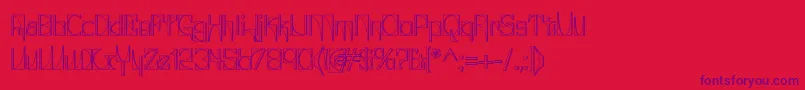 Police GlaukousIndustrious – polices violettes sur fond rouge