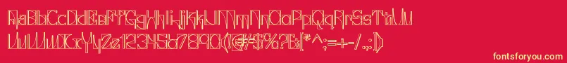 GlaukousIndustrious Font – Yellow Fonts on Red Background