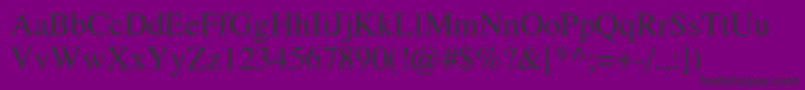 Drummer-Schriftart – Schwarze Schriften auf violettem Hintergrund