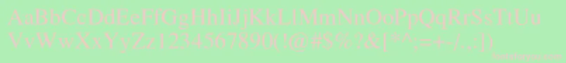 Drummer Font – Pink Fonts on Green Background