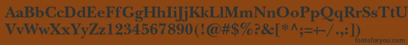 NewbaskervillestdBold Font – Black Fonts on Brown Background