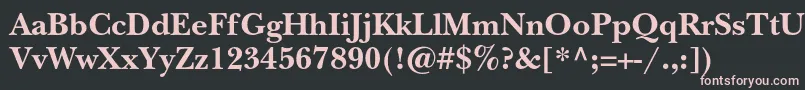 NewbaskervillestdBold Font – Pink Fonts on Black Background