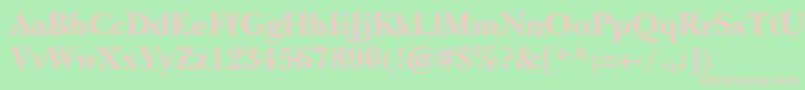 NewbaskervillestdBold Font – Pink Fonts on Green Background