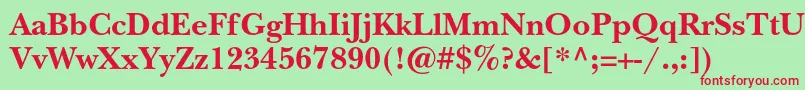 NewbaskervillestdBold Font – Red Fonts on Green Background