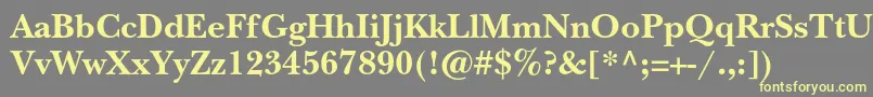 NewbaskervillestdBold Font – Yellow Fonts on Gray Background