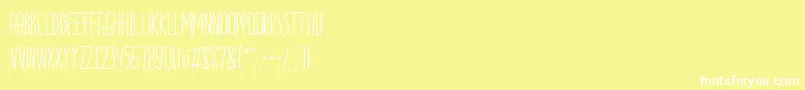 2colorideasSans Font – White Fonts on Yellow Background