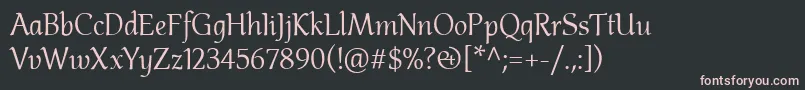 Шрифт AltheaRegular – розовые шрифты на чёрном фоне