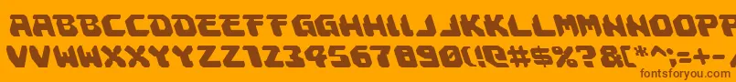 AstropolisLeftalic Font – Brown Fonts on Orange Background