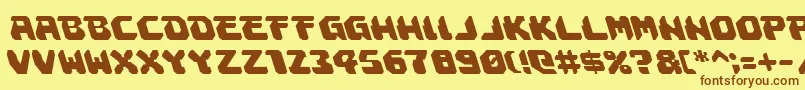 AstropolisLeftalic Font – Brown Fonts on Yellow Background