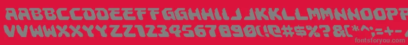 AstropolisLeftalic Font – Gray Fonts on Red Background