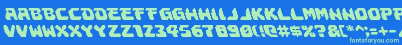 AstropolisLeftalic Font – Green Fonts on Blue Background