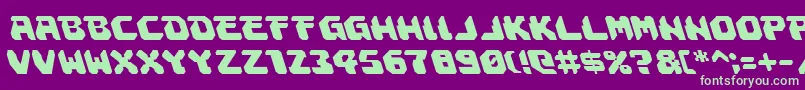 AstropolisLeftalic Font – Green Fonts on Purple Background