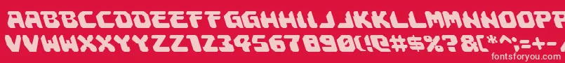 AstropolisLeftalic Font – Pink Fonts on Red Background