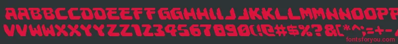 AstropolisLeftalic-fontti – punaiset fontit mustalla taustalla