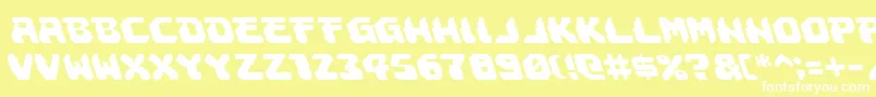 AstropolisLeftalic Font – White Fonts on Yellow Background