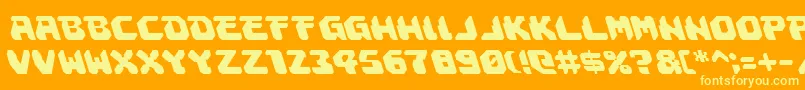 AstropolisLeftalic Font – Yellow Fonts on Orange Background