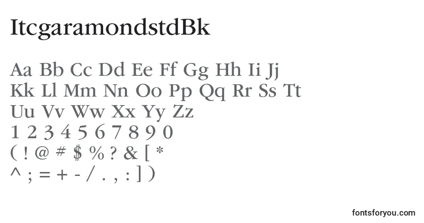 Schriftart ItcgaramondstdBk – Alphabet, Zahlen, spezielle Symbole