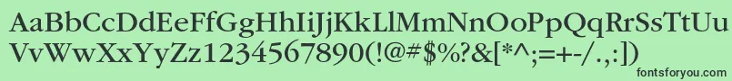 ItcgaramondstdBk Font – Black Fonts on Green Background
