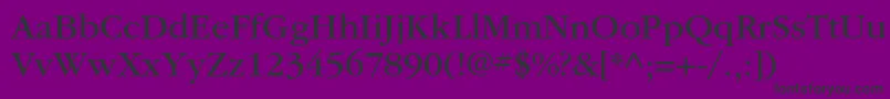 ItcgaramondstdBk-Schriftart – Schwarze Schriften auf violettem Hintergrund