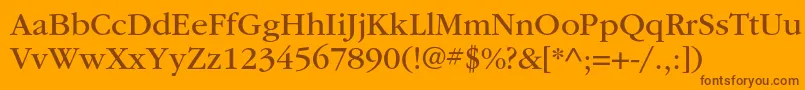 ItcgaramondstdBk Font – Brown Fonts on Orange Background