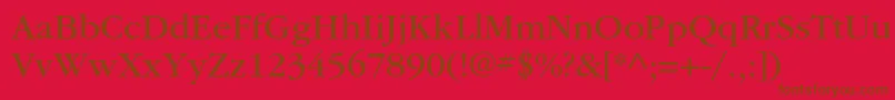 ItcgaramondstdBk Font – Brown Fonts on Red Background