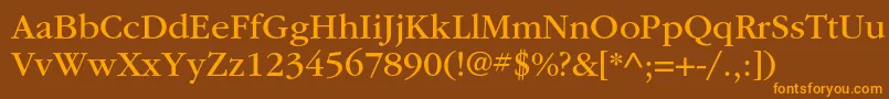 ItcgaramondstdBk Font – Orange Fonts on Brown Background