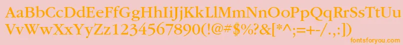 ItcgaramondstdBk Font – Orange Fonts on Pink Background