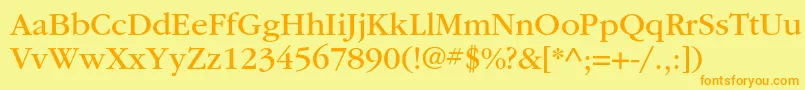 ItcgaramondstdBk Font – Orange Fonts on Yellow Background