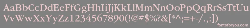 ItcgaramondstdBk Font – Pink Fonts on Gray Background