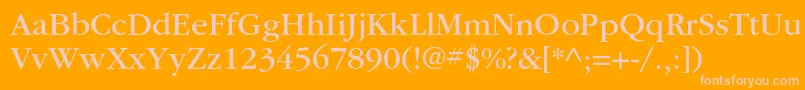 ItcgaramondstdBk Font – Pink Fonts on Orange Background