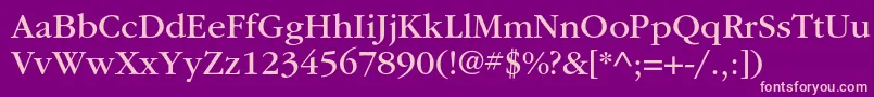 ItcgaramondstdBk Font – Pink Fonts on Purple Background