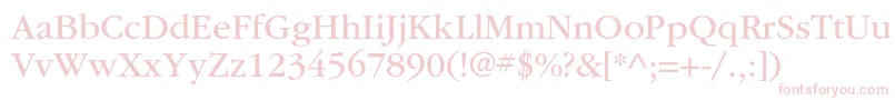 ItcgaramondstdBk Font – Pink Fonts on White Background