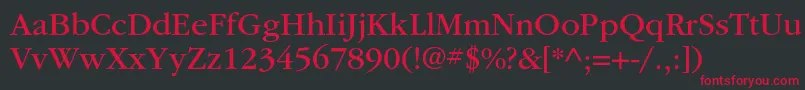 ItcgaramondstdBk Font – Red Fonts on Black Background