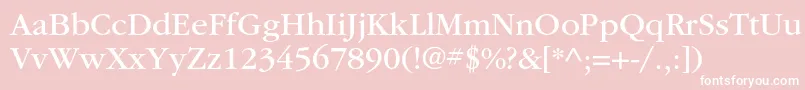 ItcgaramondstdBk Font – White Fonts on Pink Background