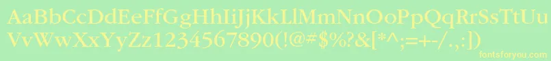 ItcgaramondstdBk Font – Yellow Fonts on Green Background