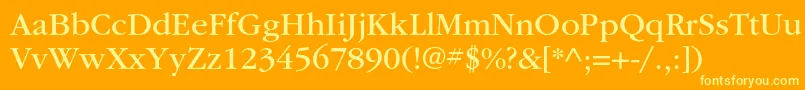 En savoir plus sur la police ItcgaramondstdBk Police ItcgaramondstdBk – polices jaunes sur fond orange