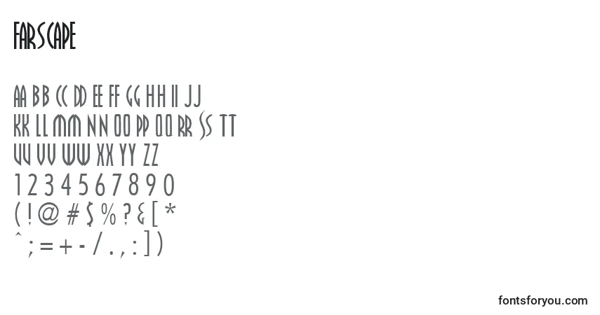 Schriftart Farscape – Alphabet, Zahlen, spezielle Symbole