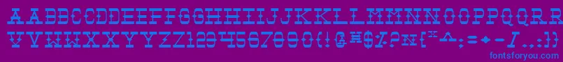 TombstoneExpanded Font – Blue Fonts on Purple Background