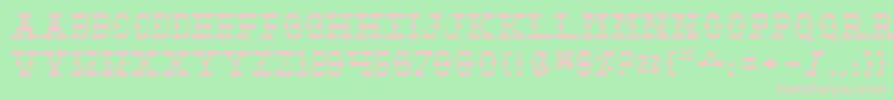 TombstoneExpanded Font – Pink Fonts on Green Background