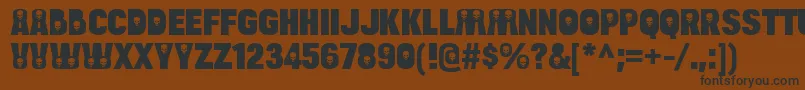 BulltoaddeathRegular Font – Black Fonts on Brown Background