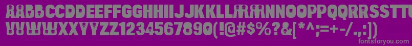 BulltoaddeathRegular Font – Gray Fonts on Purple Background