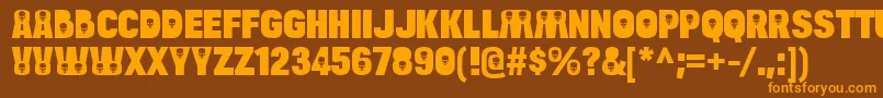 BulltoaddeathRegular Font – Orange Fonts on Brown Background