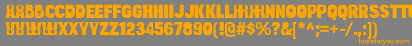 BulltoaddeathRegular Font – Orange Fonts on Gray Background