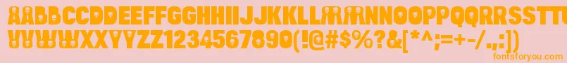 BulltoaddeathRegular Font – Orange Fonts on Pink Background