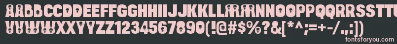 BulltoaddeathRegular Font – Pink Fonts on Black Background