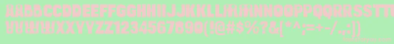 BulltoaddeathRegular Font – Pink Fonts on Green Background